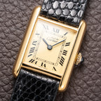 Cartier Tank Must de Roman Lemon Dial Vermeil PM 1980s