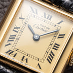 Cartier Tank Must de Roman Lemon Dial Vermeil PM 1980s