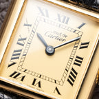 Cartier Tank Must de Roman Lemon Dial Vermeil PM 1980s