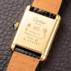 Cartier Tank Must de Roman Lemon Dial Vermeil PM 1980s