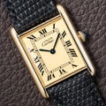 Cartier Must de Tank Vermeil Lemon Roman GM 1990s