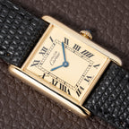 Cartier Must de Tank Vermeil Lemon Roman GM 1990s