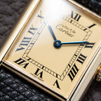 Cartier Must de Tank Vermeil Lemon Roman GM 1990s