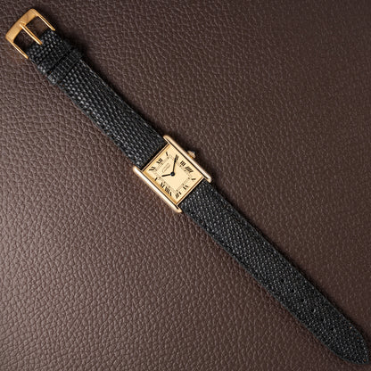 Cartier Must de Tank Vermeil Lemon Roman GM 1990s