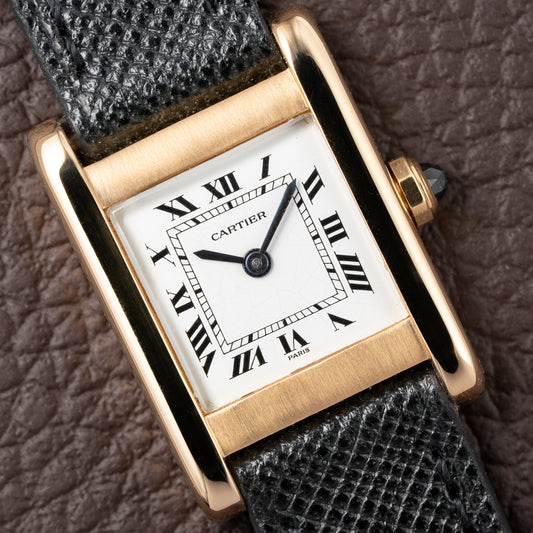 Cartier Tank Normale Paris Dial Ref. 78093 in 18K Yellow Gold PM from 1970s
