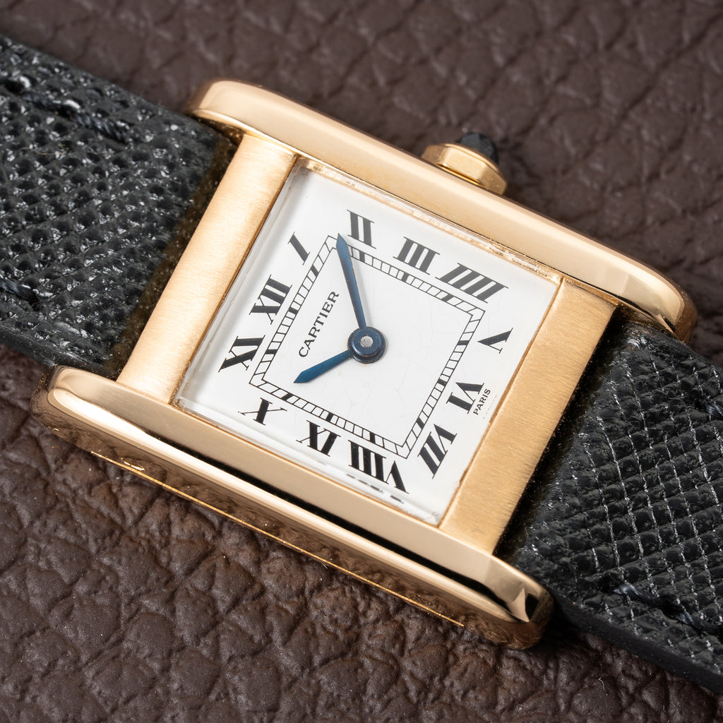 Cartier Tank Normale Paris Dial Ref. 78093 in 18K Yellow Gold PM from 1970s