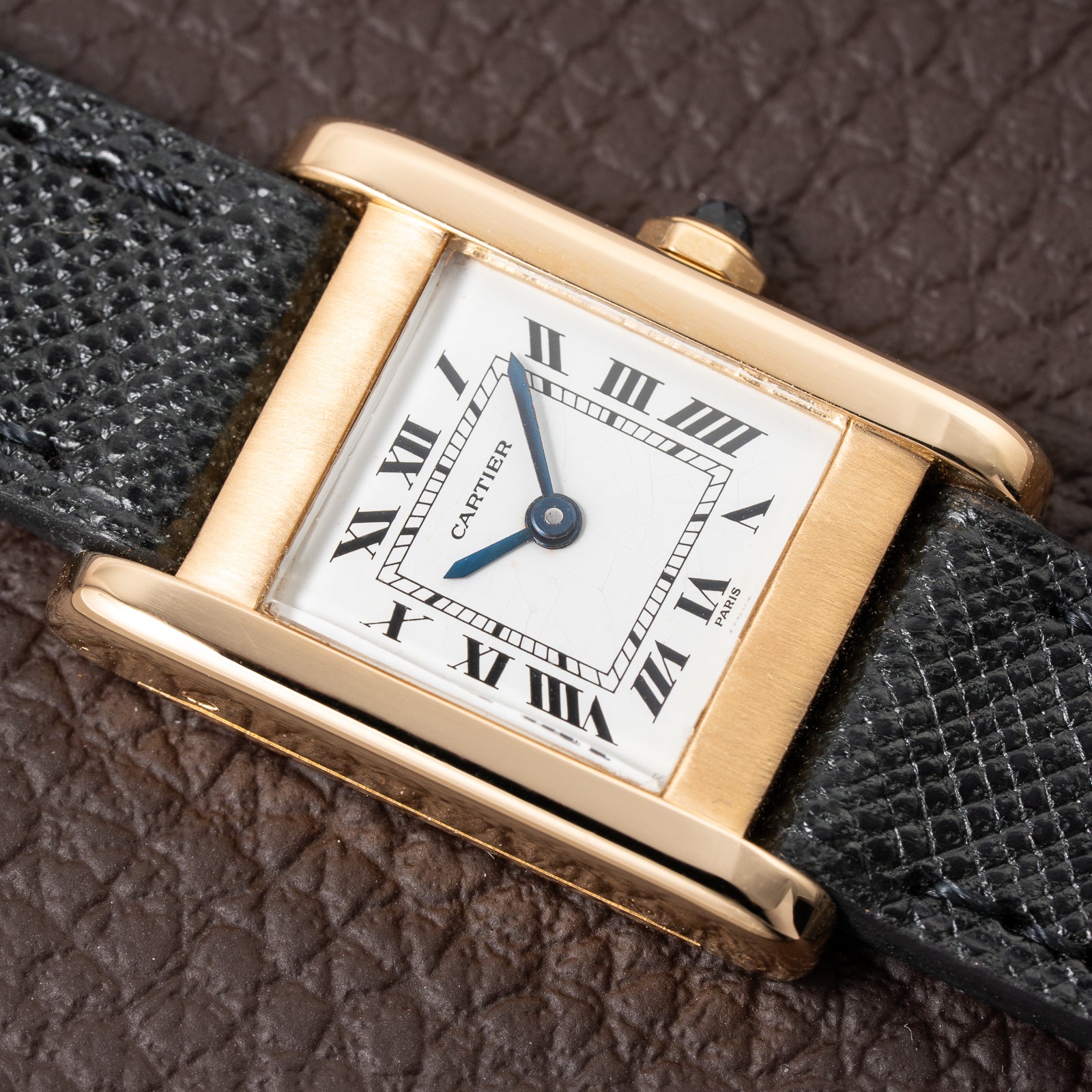 Cartier Tank Normale Paris Dial Ref. 78093 in 18K Yellow Gold PM from 1970s