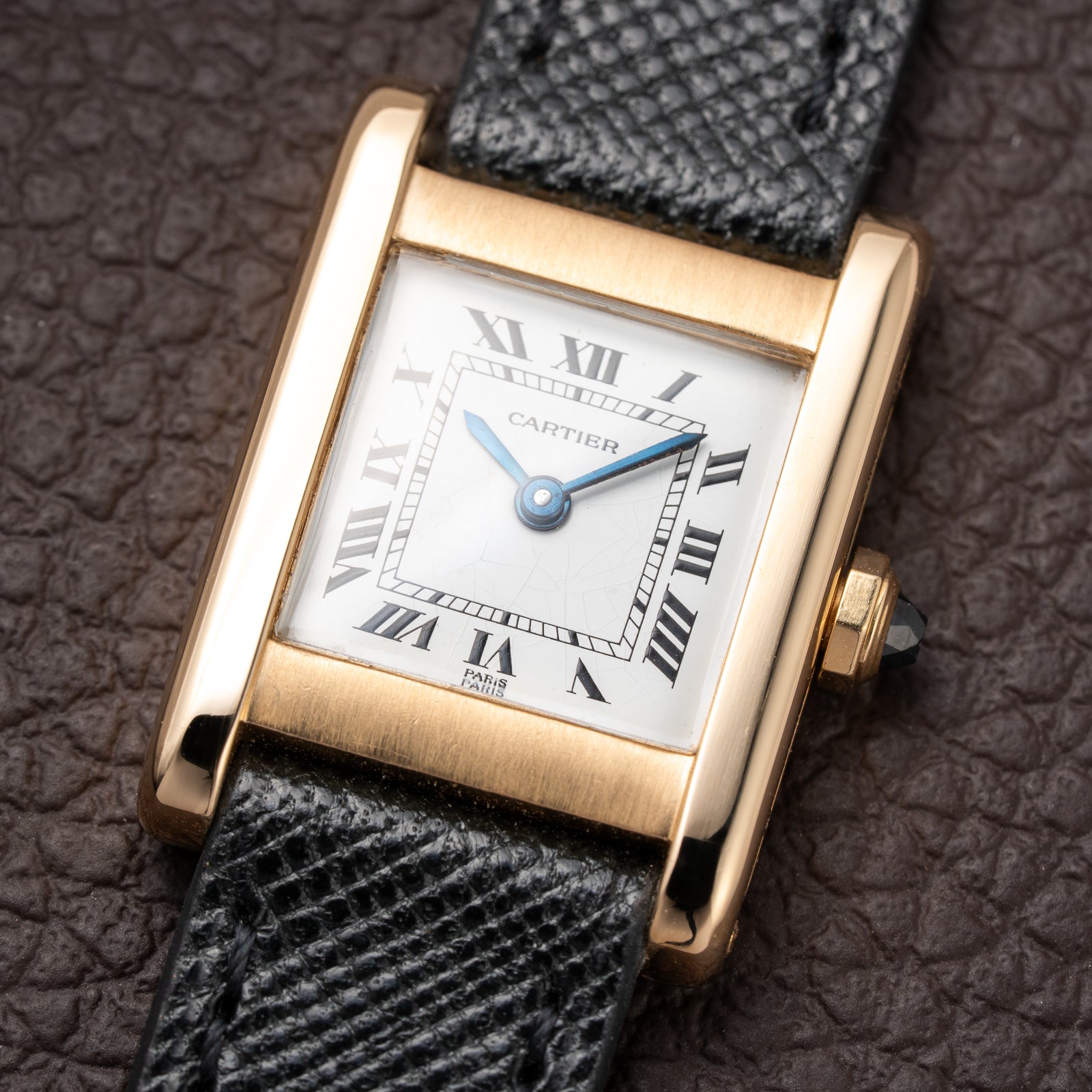 Cartier Tank Normale Paris Dial Ref. 78093 in 18K Yellow Gold PM from 1970s