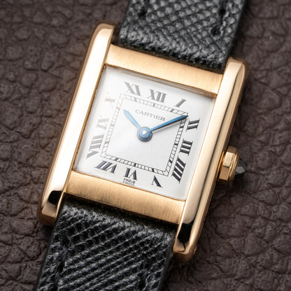 Cartier Tank Normale Paris Dial Ref. 78093 in 18K Yellow Gold PM from 1970s