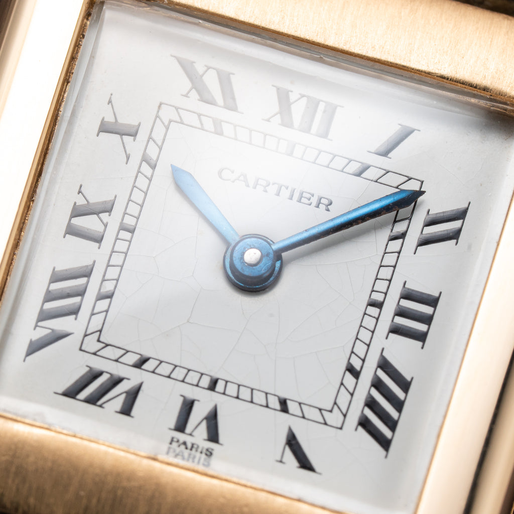 Cartier Tank Normale Paris Dial Ref. 78093 in 18K Yellow Gold PM from 1970s