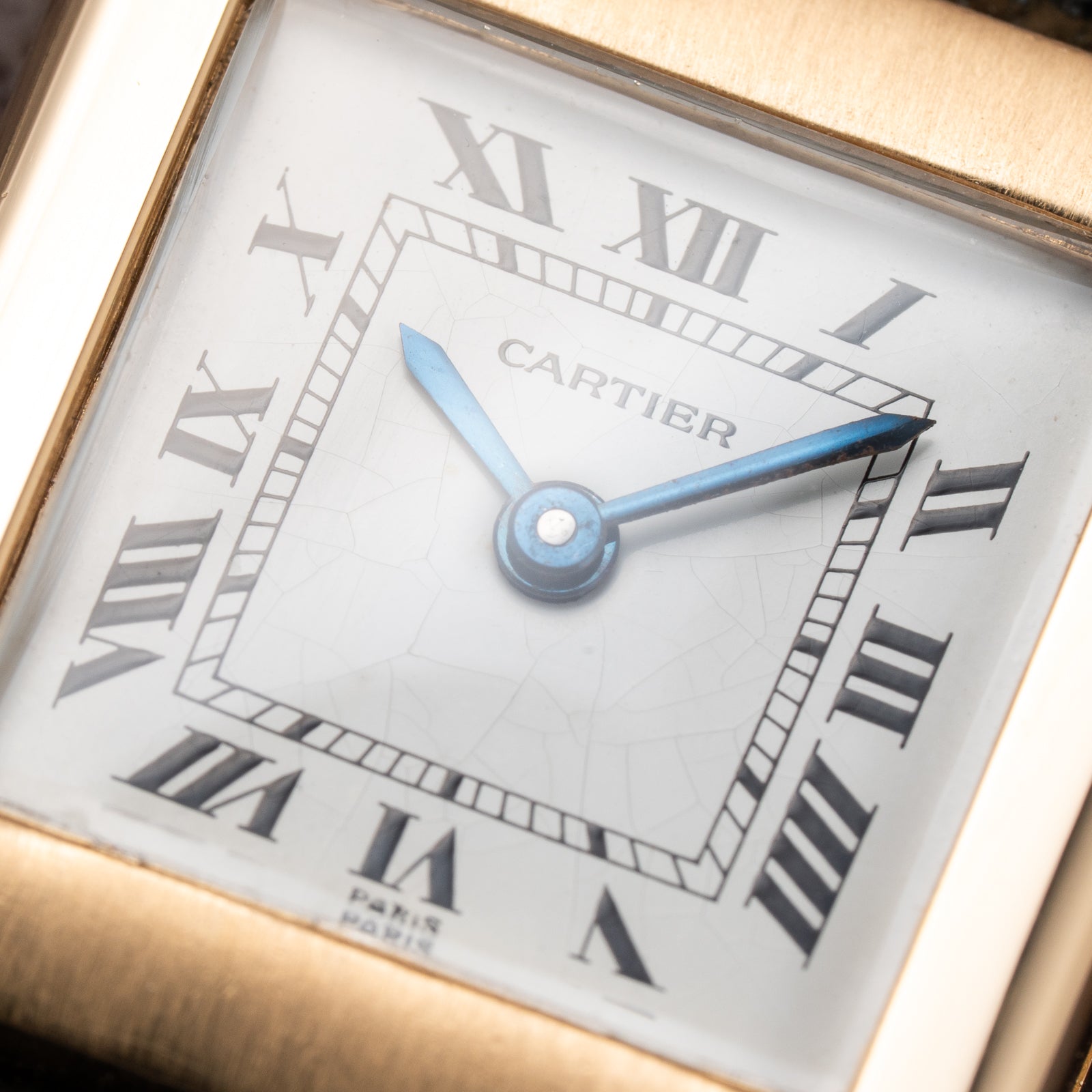 Cartier Tank Normale Paris Dial Ref. 78093 in 18K Yellow Gold PM from 1970s