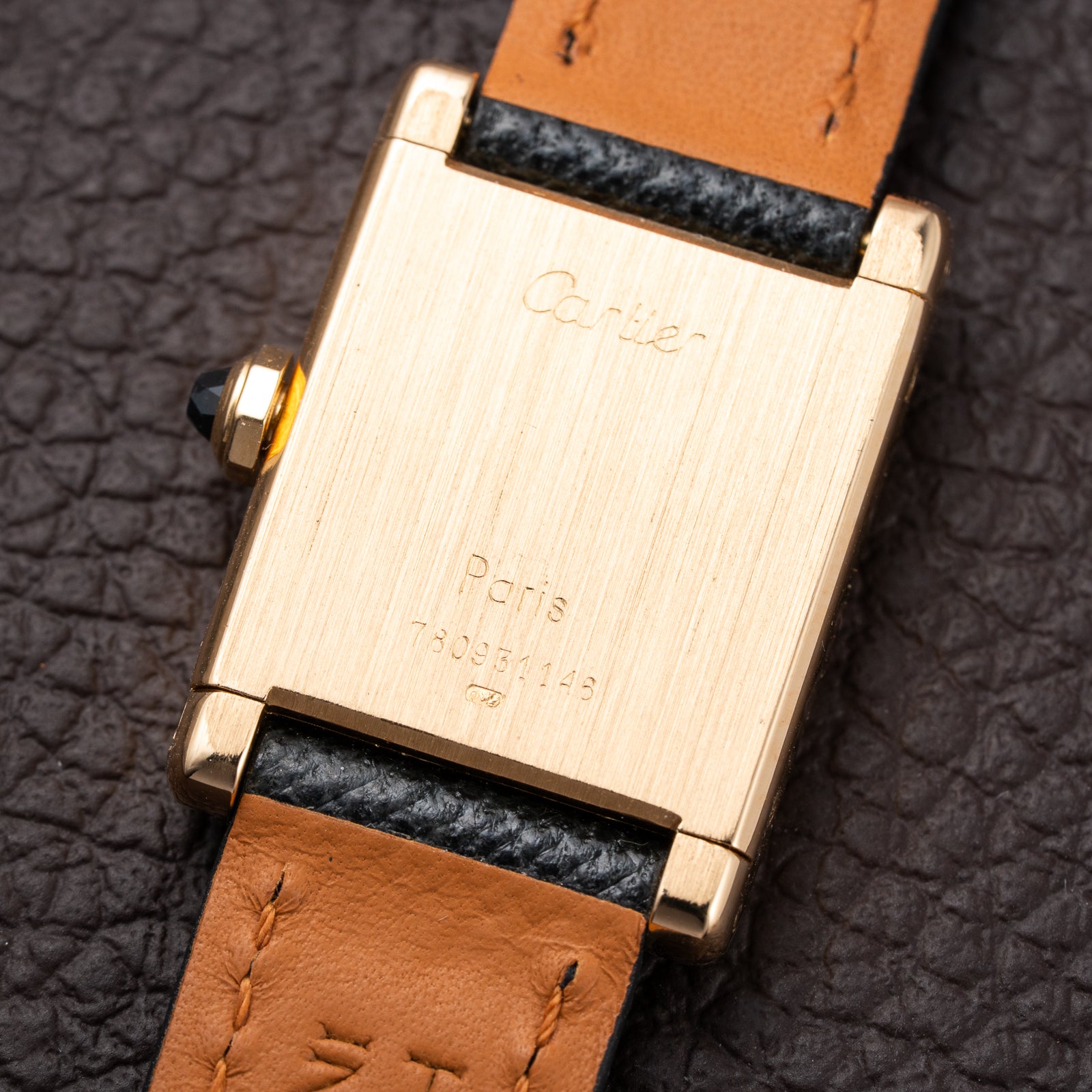 Cartier Tank Normale Paris Dial Ref. 78093 in 18K Yellow Gold PM from 1970s