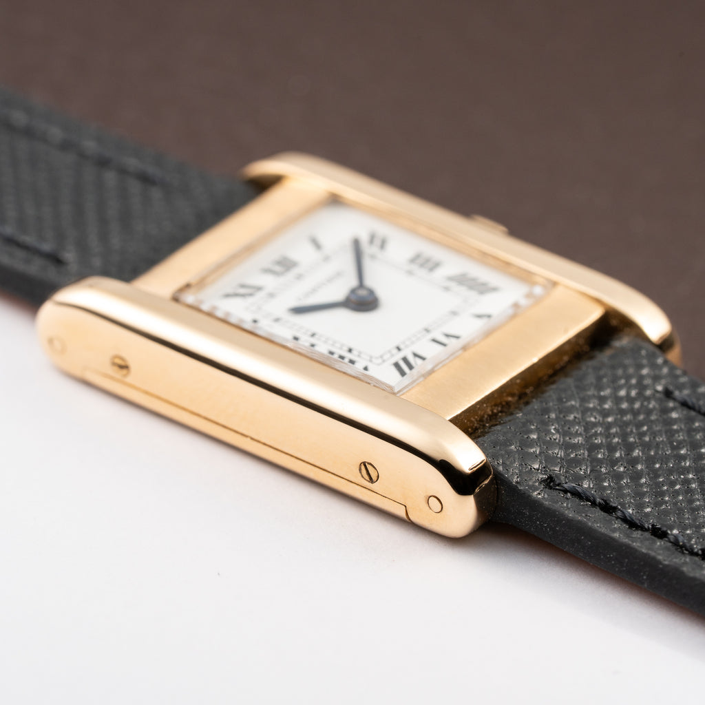 Cartier Tank Normale Paris Dial Ref. 78093 in 18K Yellow Gold PM from 1970s