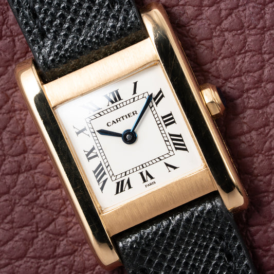 Cartier Tank Normale Paris Dial Ref. 78093 in 18K Yellow Gold PM from 1970s