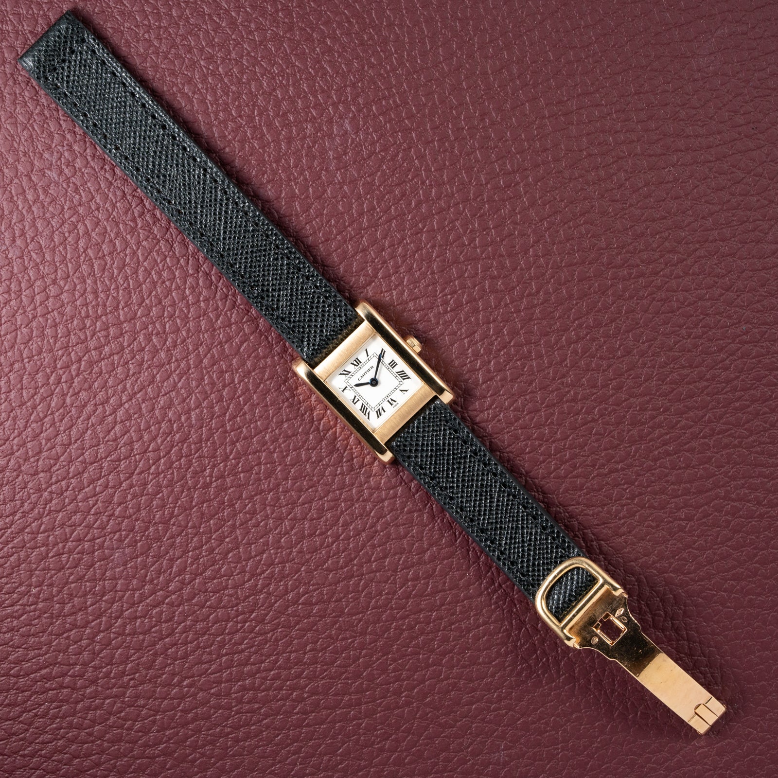 Cartier Tank Normale Paris Dial Ref. 78093 in 18K Yellow Gold PM from 1970s
