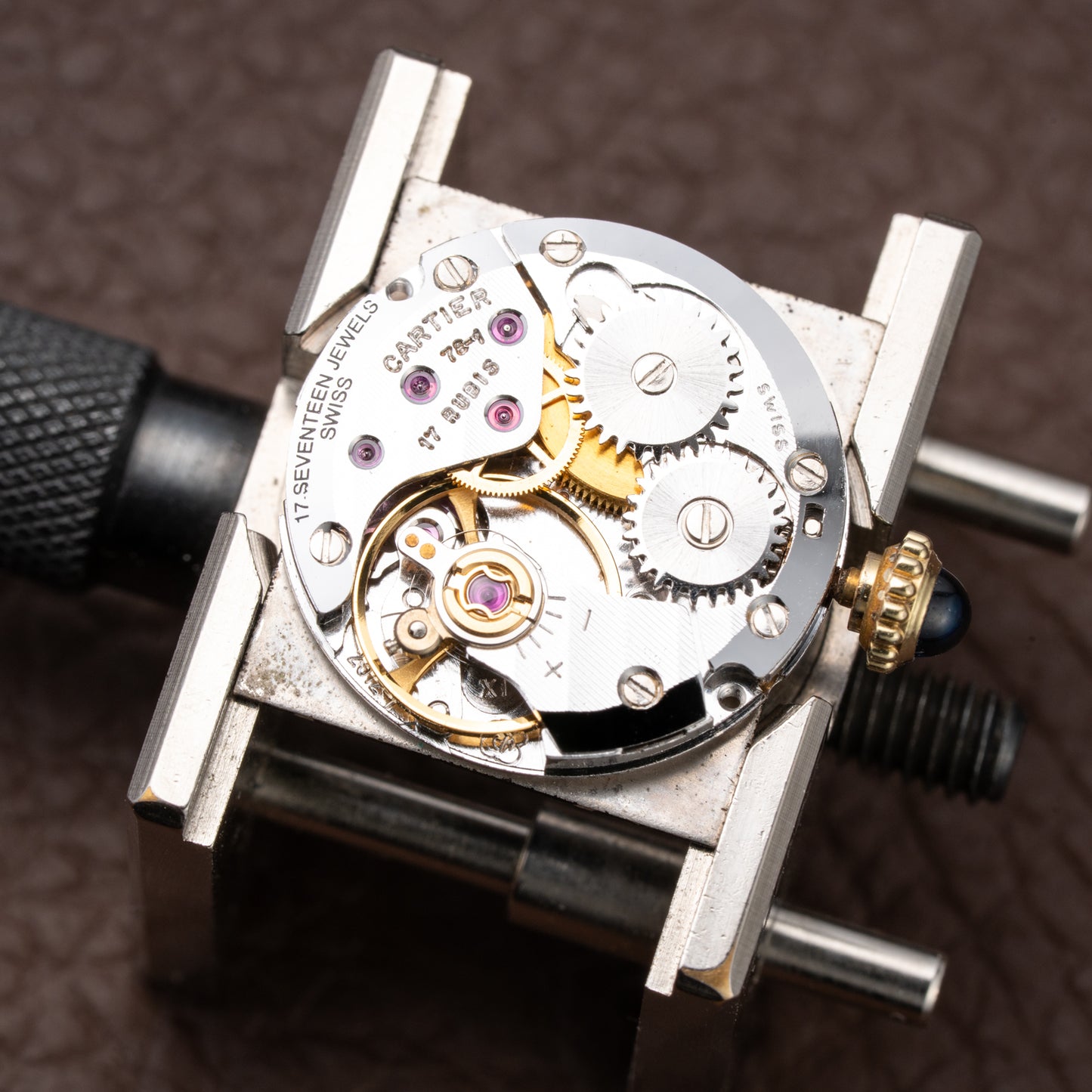 Cartier Tank Must de Vermeil Black 'onyx' Dial PM 1980s