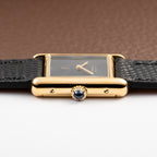 Cartier Tank Must de Vermeil Black 'onyx' Dial PM 1980s