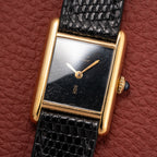 Cartier Tank Must de Vermeil Black 'onyx' Dial PM 1980s