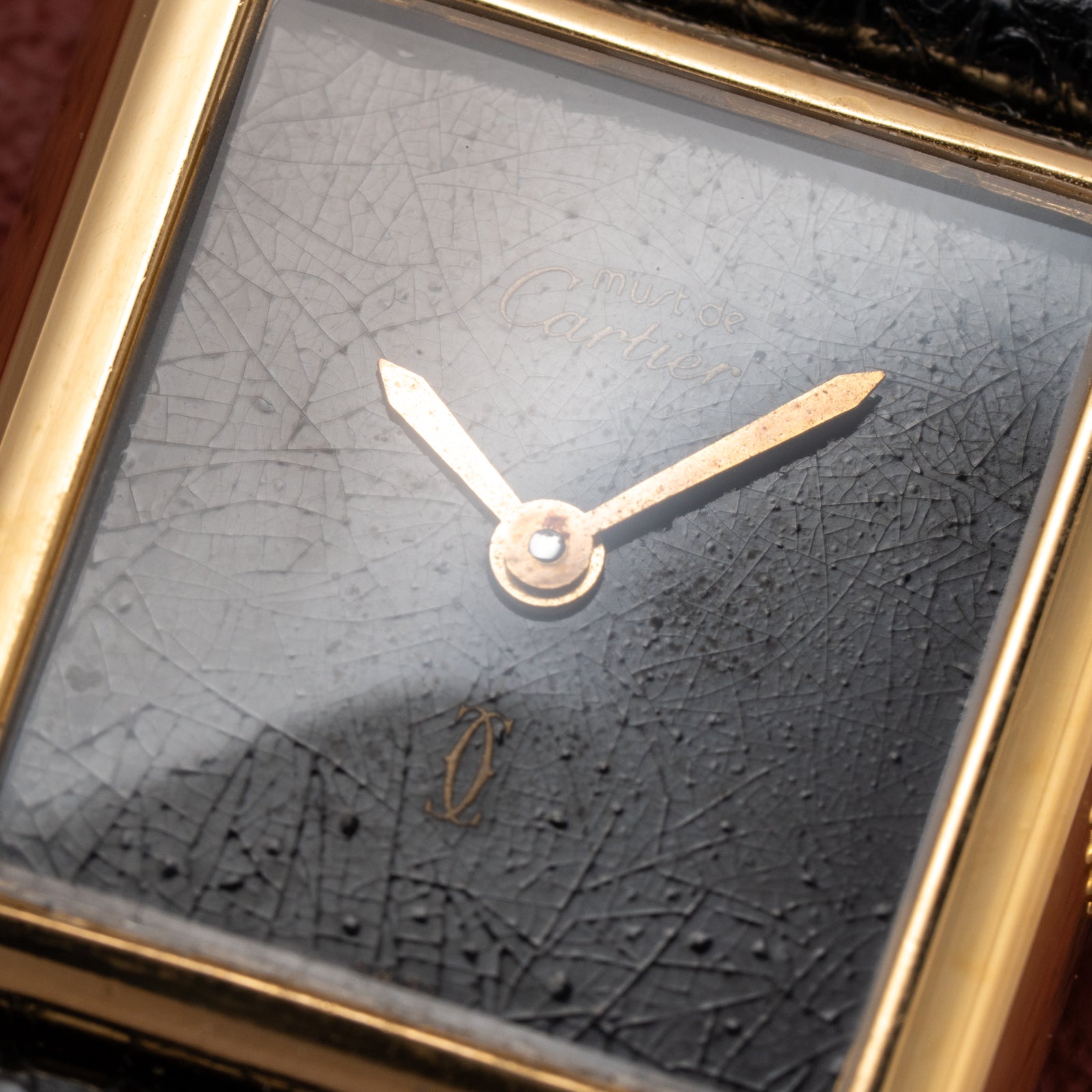 Cartier Tank Must de Vermeil Black 'onyx' Dial PM 1980s