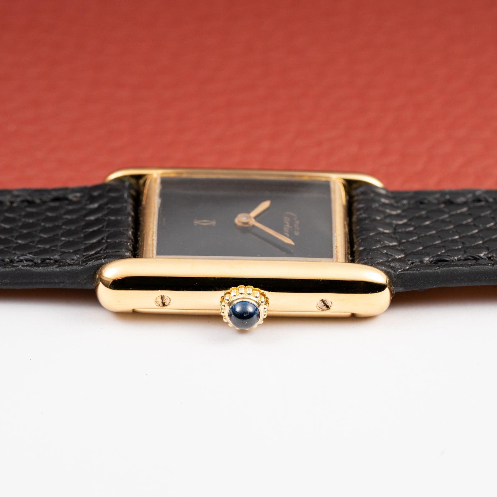 Cartier Tank Must de Vermeil Black 'onyx' Dial PM 1980s