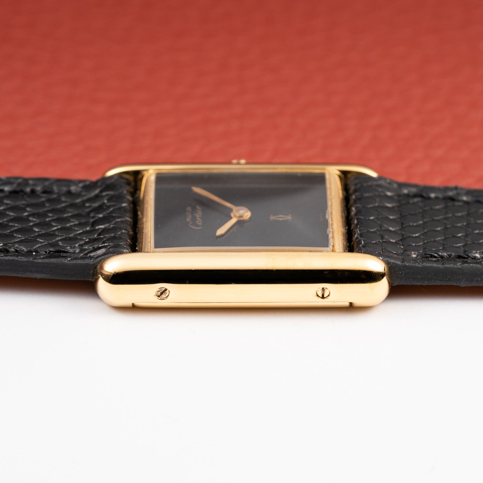 Cartier Tank Must de Vermeil Black 'onyx' Dial PM 1980s