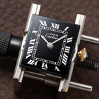 Cartier Tank Must de Vermeil Black Roman Dial PM 1980s