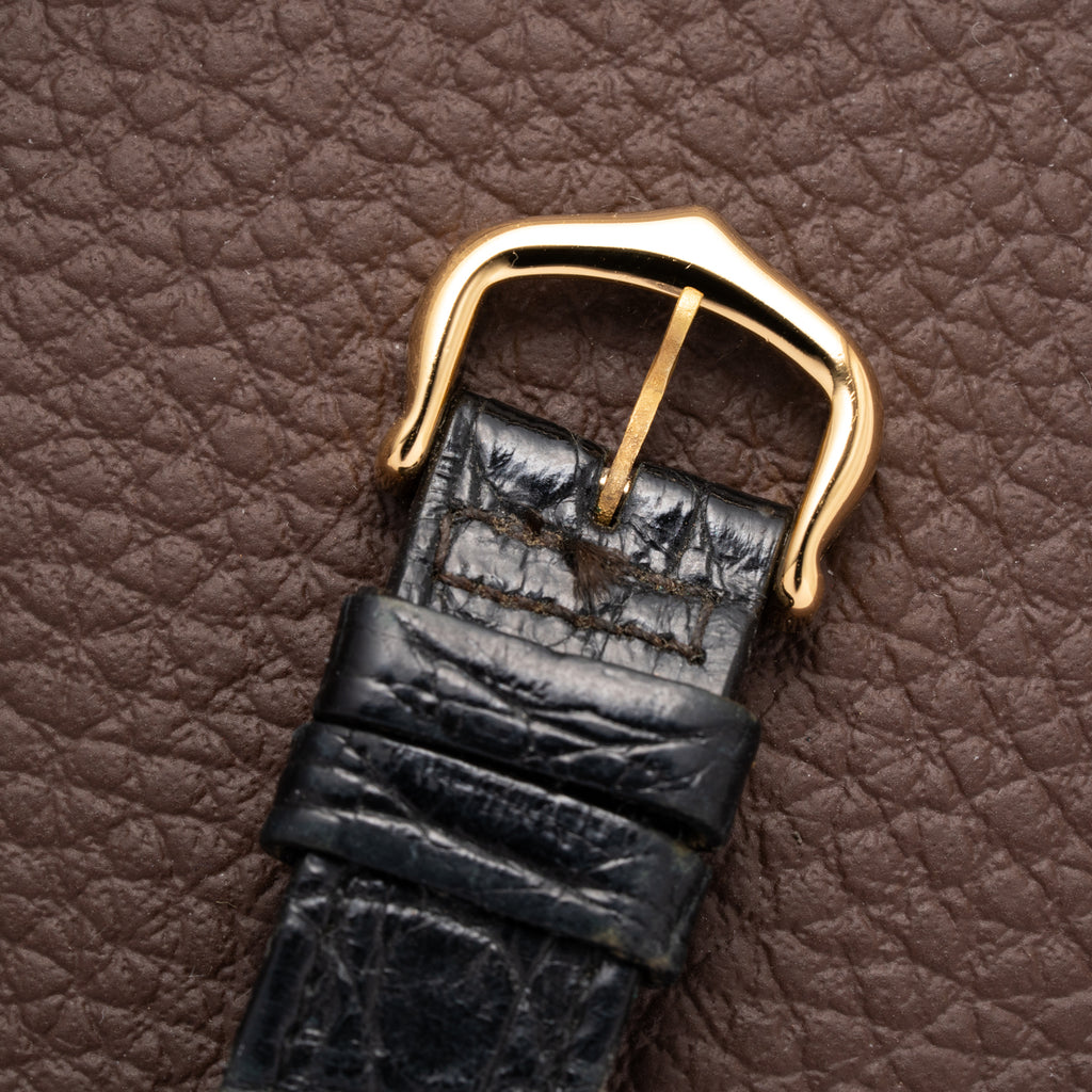 Cartier Tank Must de Vermeil Black Roman Dial PM 1980s
