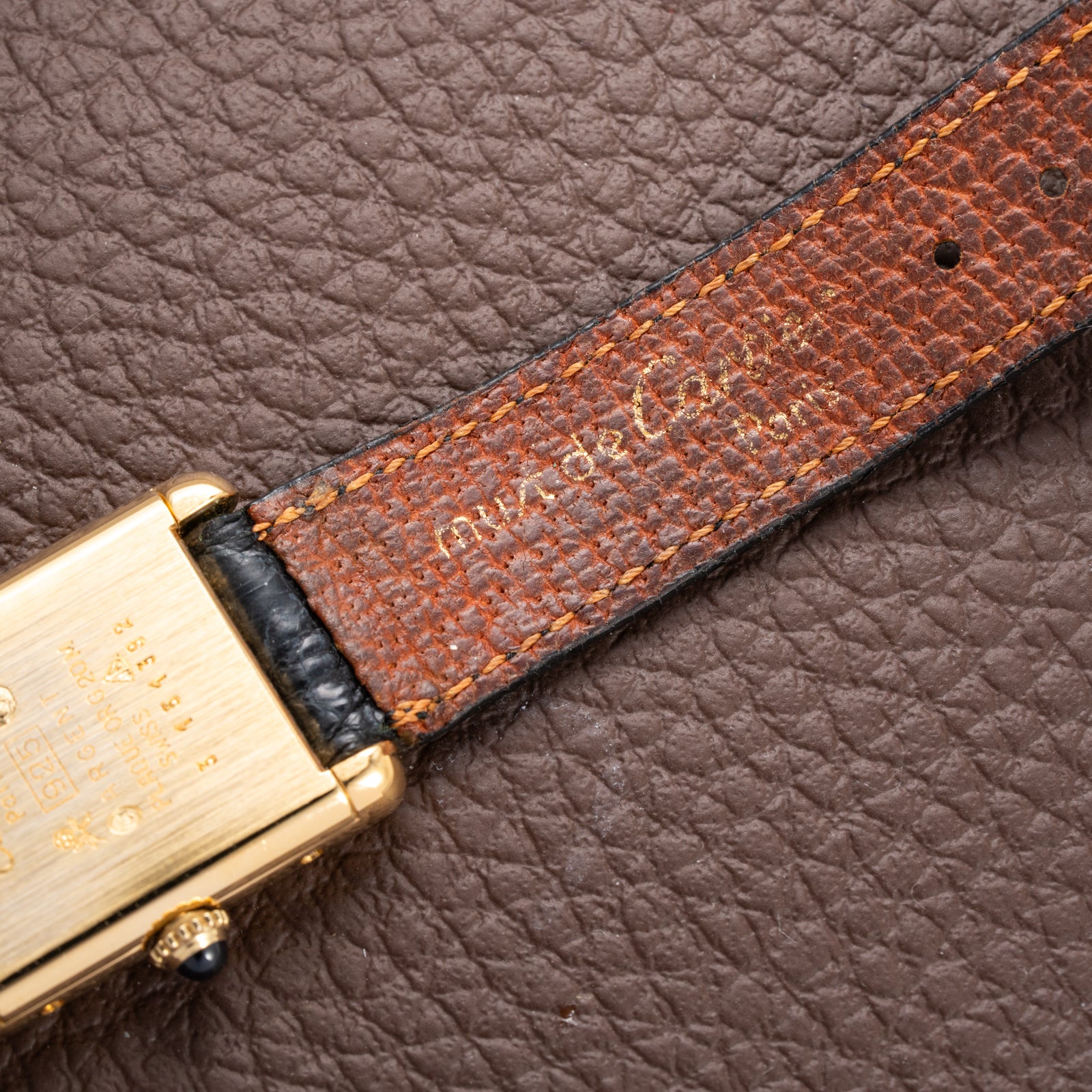 Cartier Tank Must de Vermeil Black Roman Dial PM 1980s