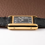 Cartier Tank Must de Vermeil Black Roman Dial PM 1980s