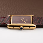 Cartier Tank Must de Vermeil Burgundy Red Dial GM from 1980s