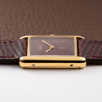 Cartier Tank Must de Vermeil Burgundy Red Dial GM from 1980s