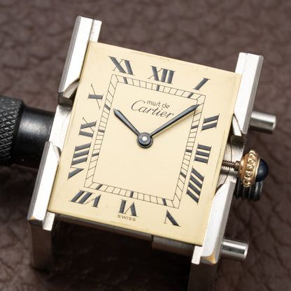 Cartier Tank Must de Lemon Roman Vermeil GM Full Set from 1980s