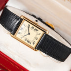 Cartier Tank Must de Lemon Roman Vermeil GM Full Set from 1980s
