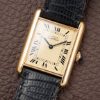 Cartier Tank Must de Lemon Roman Vermeil GM Full Set from 1980s
