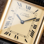 Cartier Tank Must de Lemon Roman Vermeil GM Full Set from 1980s