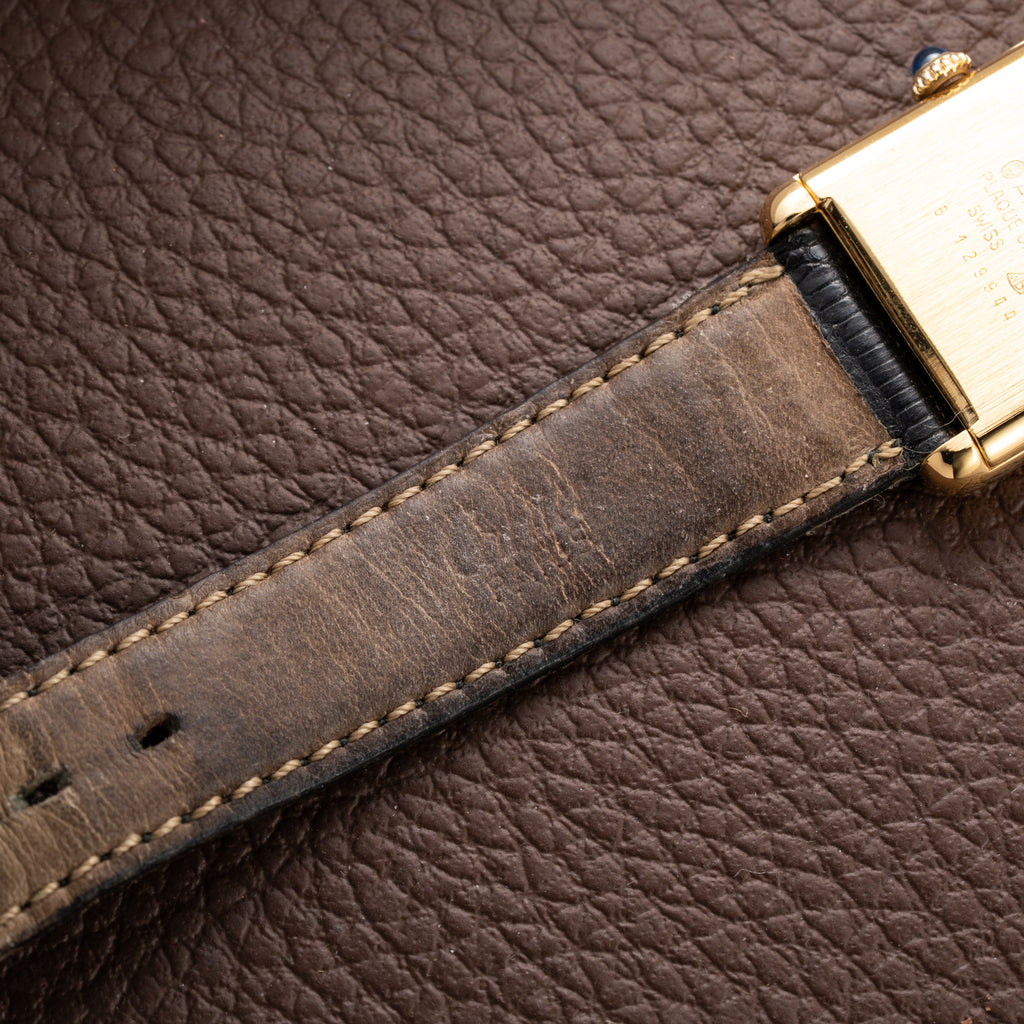 Cartier Tank Must de Lemon Roman Vermeil GM Full Set from 1980s