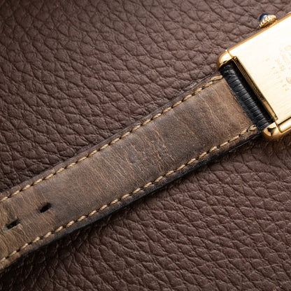 Cartier Tank Must de Lemon Roman Vermeil GM Full Set from 1980s