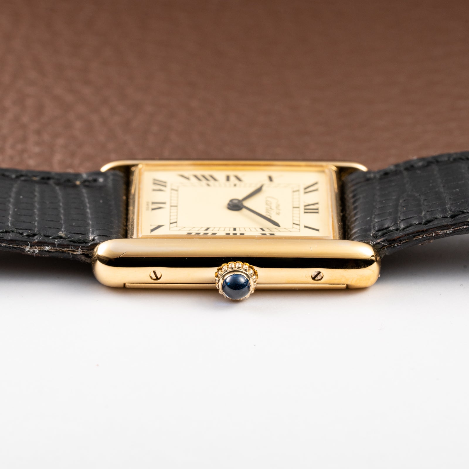 Cartier Tank Must de Lemon Roman Vermeil GM Full Set from 1980s