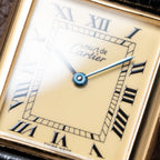 Cartier Tank Must de Vermeil Roman Lemon Dial GM Ref 590005 from 1990s