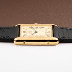 Cartier Tank Must de Vermeil Roman Lemon Dial GM Ref 590005 from 1990s