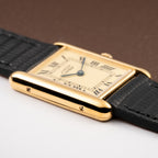 Cartier Tank Must de Vermeil Roman Lemon Dial GM Ref 590005 from 1990s