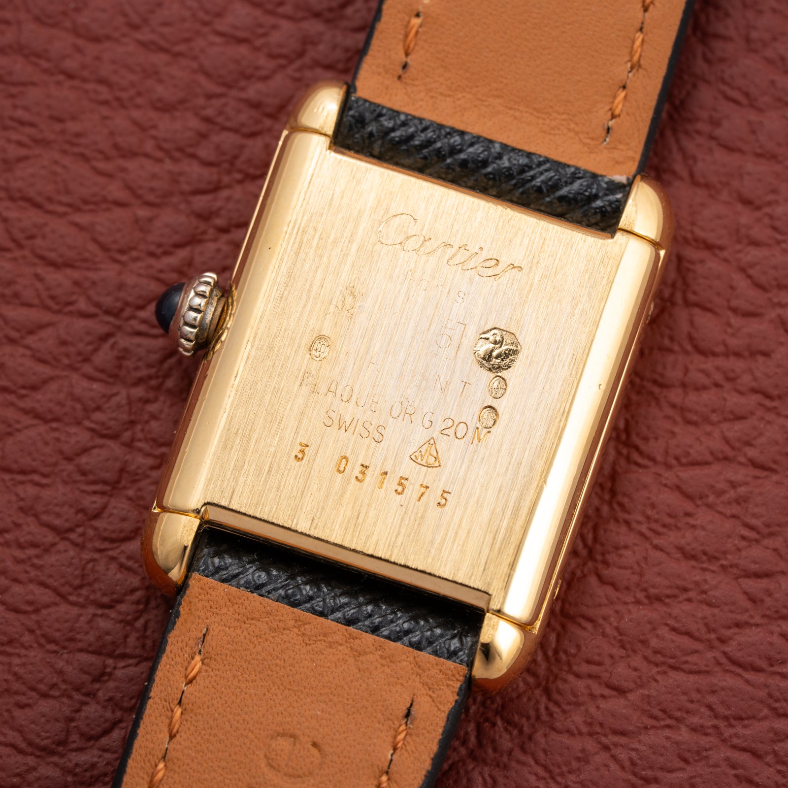 Cartier Tank Must de Roman Lemon Dial Vermeil PM 1980s