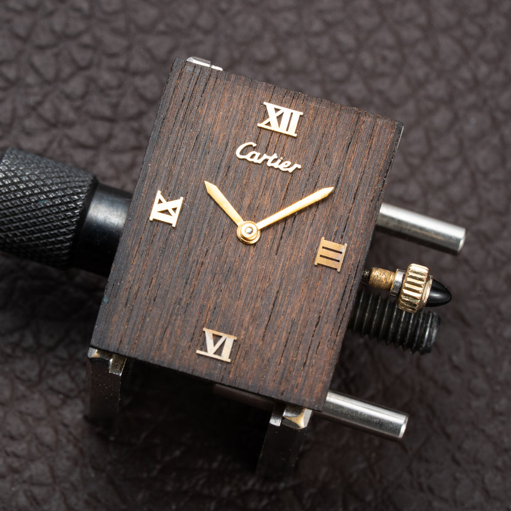 Cartier Tank “Pallisandre de Rio” “Tank Wood” Mohogany Ref 21611 from 1975