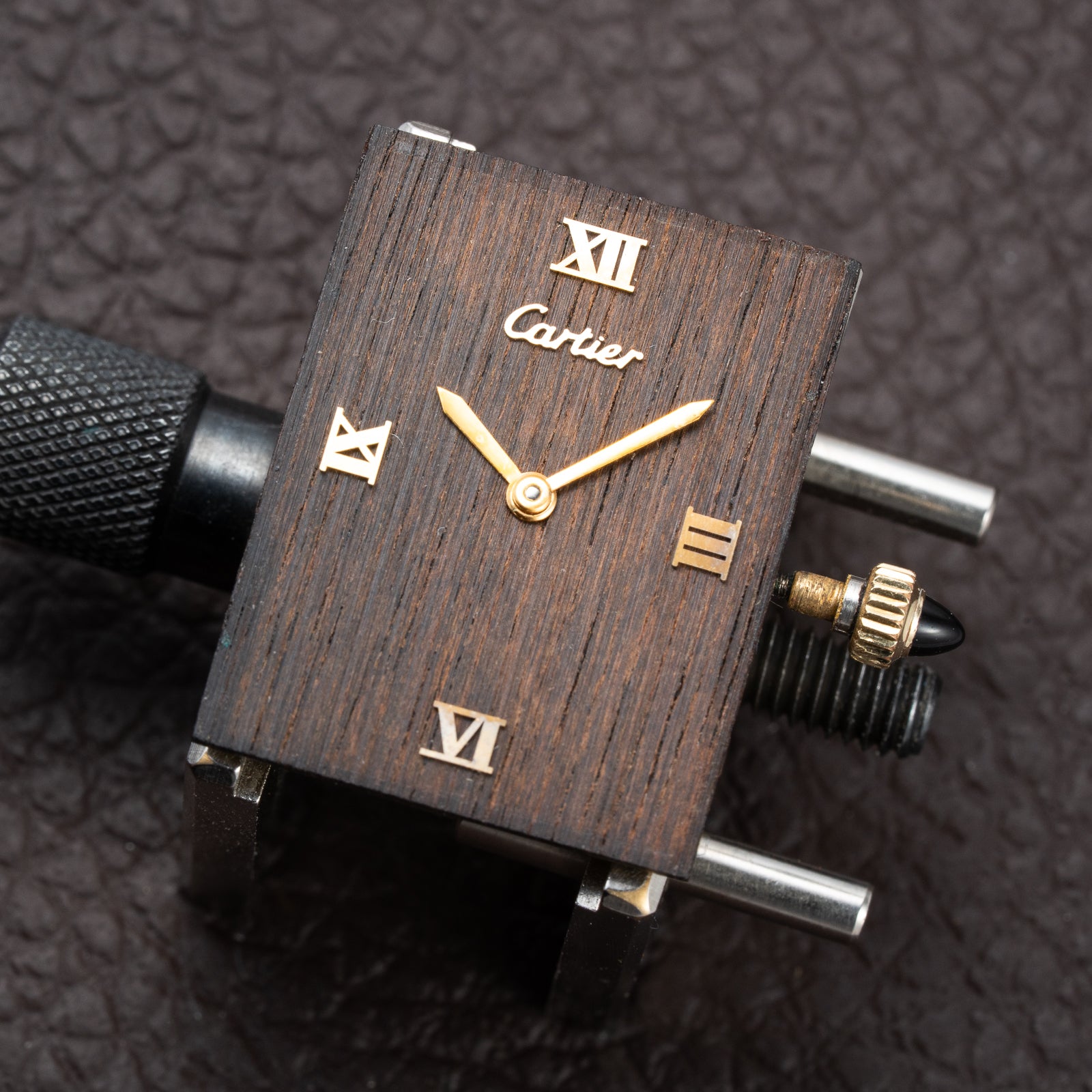 Cartier Tank “Pallisandre de Rio” “Tank Wood” Mohogany Ref 21611 from 1975