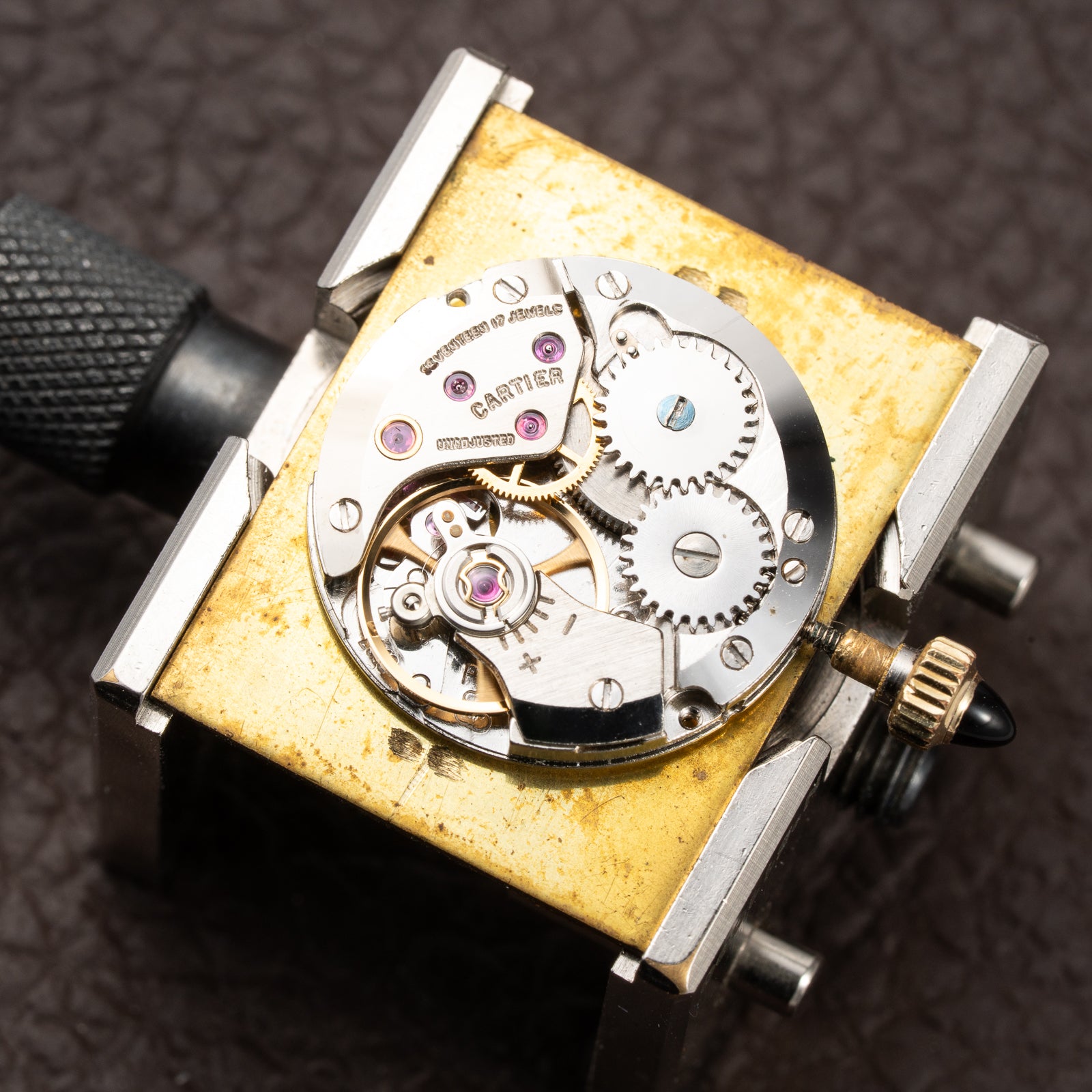 Cartier Tank “Pallisandre de Rio” “Tank Wood” Mohogany Ref 21611 from 1975