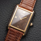 Cartier Tank “Pallisandre de Rio” “Tank Wood” Mohogany Ref 21611 from 1975