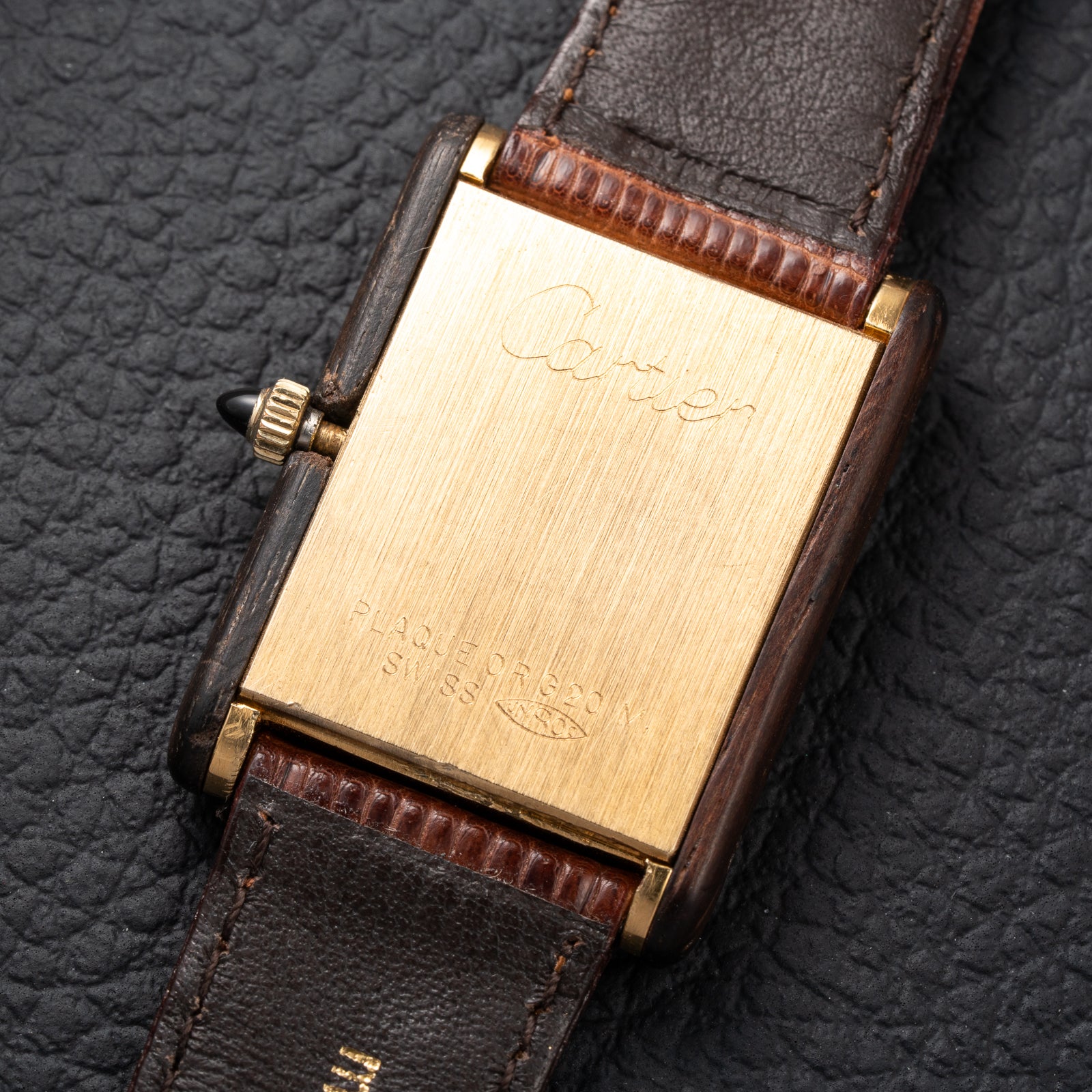 Cartier Tank “Pallisandre de Rio” “Tank Wood” Mohogany Ref 21611 from 1975