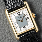 Cartier Must de Tank Vermeil Grey Art Deco Dial Reference 5057001