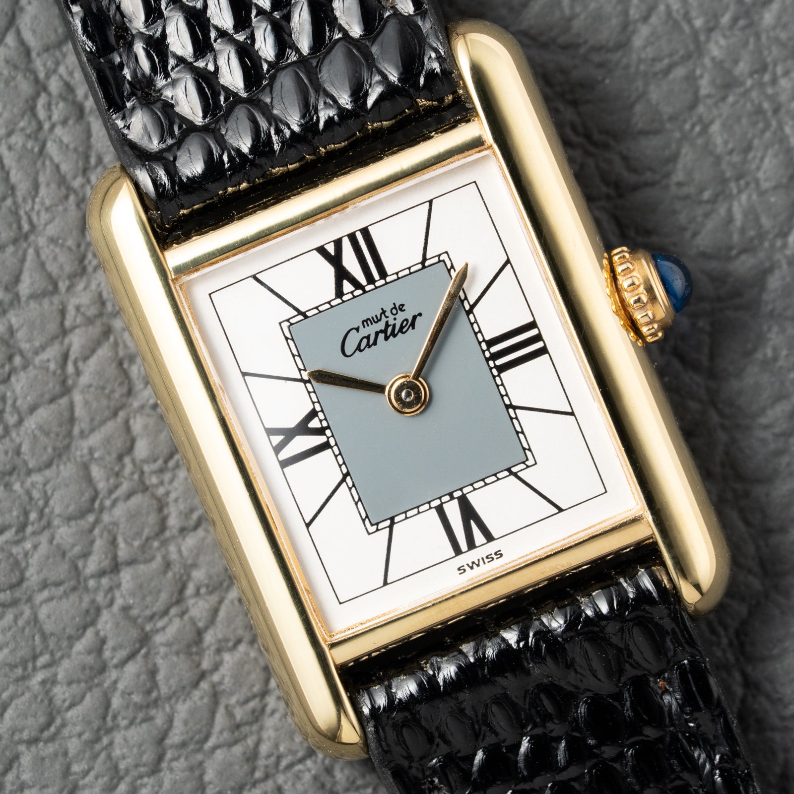Cartier Must de Tank Vermeil Grey Art Deco Dial Reference 5057001