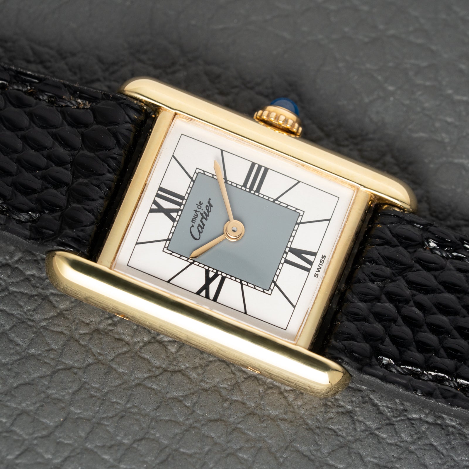 Cartier Must de Tank Vermeil Grey Art Deco Dial Reference 5057001